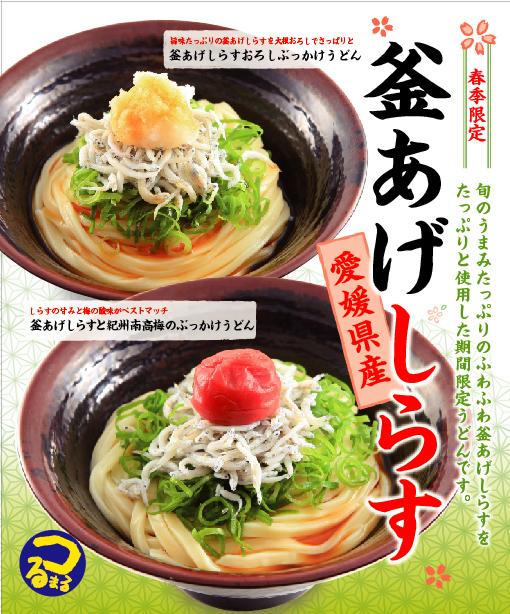 3月1日から 春限定 釜あげしらすうどん 新着情報 つるまる 株式会社フジオフードシステム